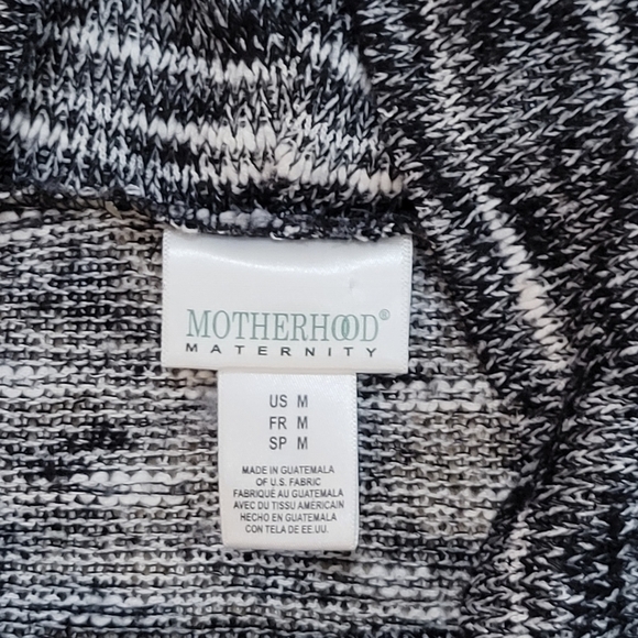 Motherhood Maternity black/white marled cowl neck Tunic size Medium - Picture 4 of 6